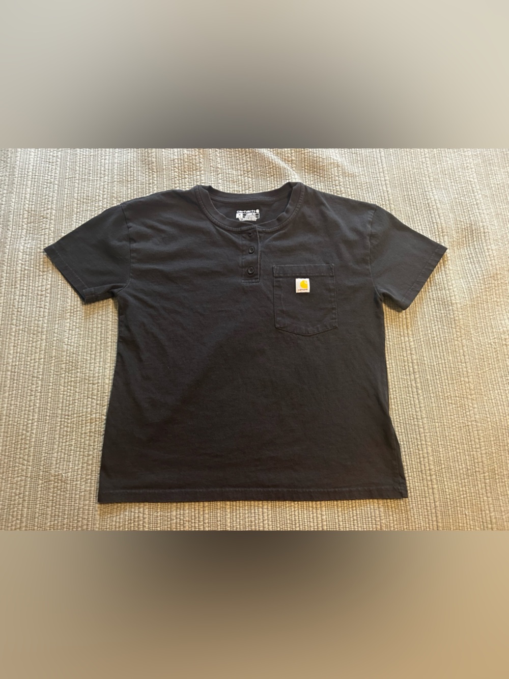 Carhartt Black Short Sleeve Henley Pocket T-Shirt